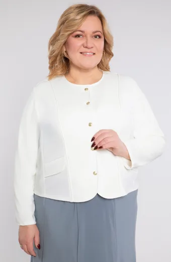 Hele tumesinine taskutega jope