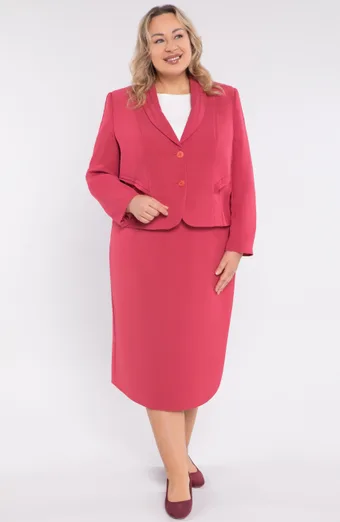 Kolmeosaline Burgundia peplum ülikond